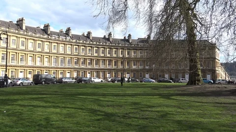 The Circus, Bath, UK Stock Footage 89360939