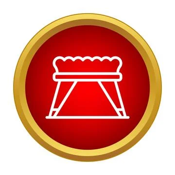 Circus big top tent flat icon button イラスト素材