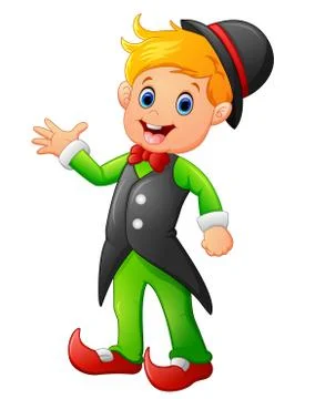 Circus boy cartoon Stock Illustration