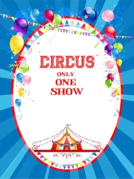 Circus bright poster Stock Illustration