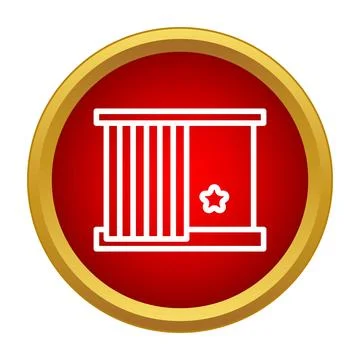 Circus cage gate with star icon design Stock Illustration