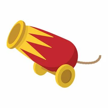 Circus cannon cartoon Illustrazione stock