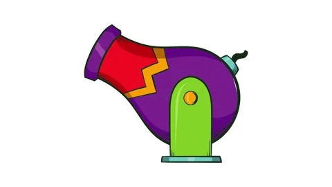 Circus cannon icon animation Stock Footage 157156381