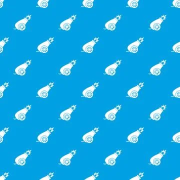 Circus cannon pattern seamless blue Illustrazione stock