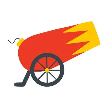 Circus cannon shooting preparing for a show Stock Illustration