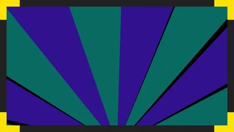 Circus carnival abstract sunburst background with vibrant teal and blue radia Stock Footage 345641440