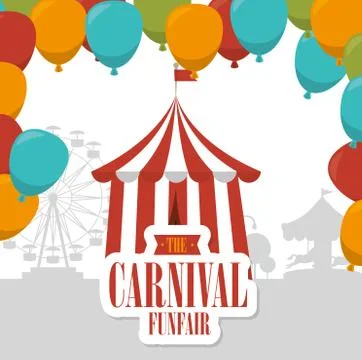 Circus carnival entertainment Illustrazione stock