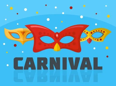 Circus carnival logo, flat style Illustrazione stock