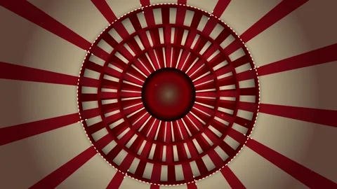 Circus carnival . Red and white concentric circus stripes Stock Footage 337995930