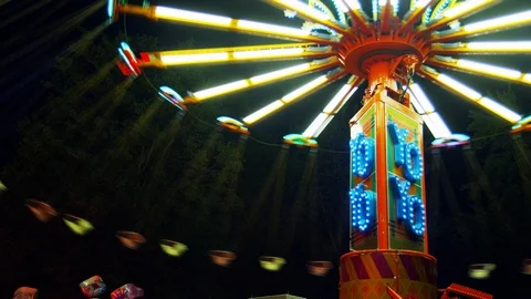 Circus Carnival Ride Stock Footage 107564152
