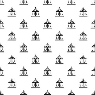 Circus carousel pattern seamless vector Stock Illustration