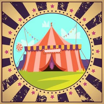 Circus Cartoon Poster Stock Illustration