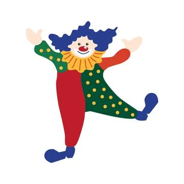 Circus chapito set. Vector characters of strongman, clown, juggler and magi.. Stock Illustration