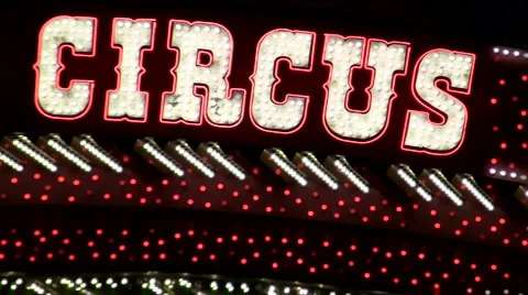 Circus Circus at night V3 - HD Stock Footage 1921084