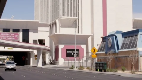 Circus Circus pan to the Stratosphere - Las Vegas,NV Video stock 91554912