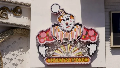 Circus Circus Sign Close up - Las Vegas ,NV Video stock 91554826