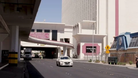 Circus Circus Tower with Jaywalker - Las Vegas, NV Video stock 91554817