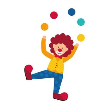 Circus clown cartoon 스톡 일러스트