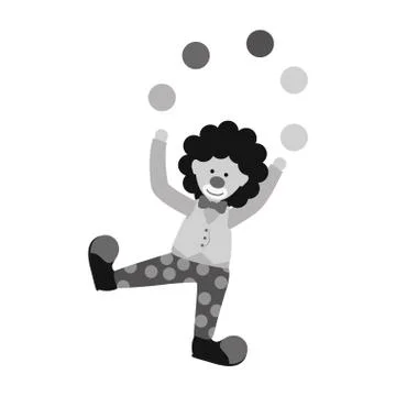 Circus clown cartoon イラスト素材