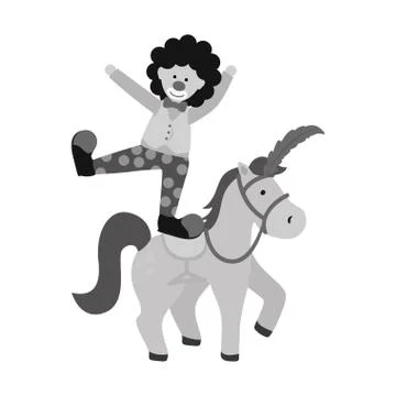 Circus clown cartoon Illustrazione stock