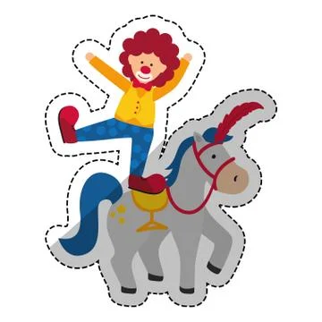 Circus clown cartoon Stockillustratie