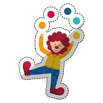 Circus clown cartoon Stockillustratie