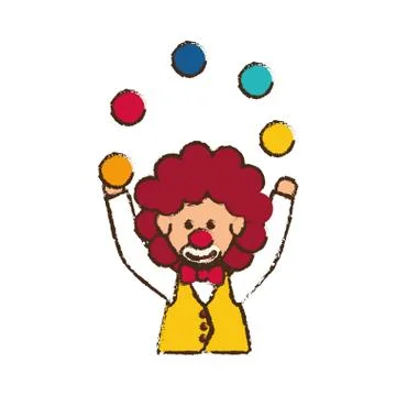 Circus clown cartoon Stockillustratie