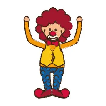 Circus clown cartoon イラスト素材
