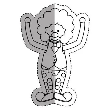 Circus clown cartoon Stockillustratie