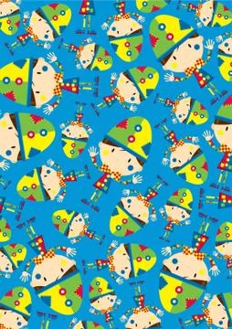 Circus Clown Pattern  Illustration