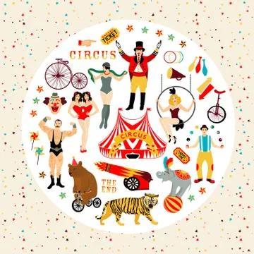 Circus collection. Stock Illustration