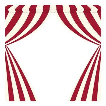 Circus curtain raises Illustrazione stock