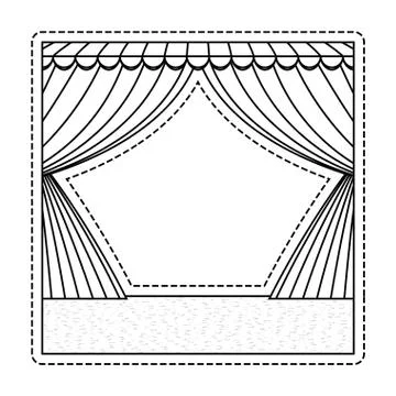 Circus curtain raises 스톡 일러스트