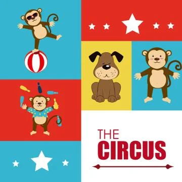 Circus design over colorful background vector illustration Stockillustratie