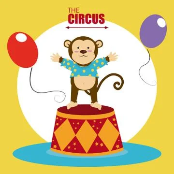Circus design over yellow background vector illustration Stockillustratie
