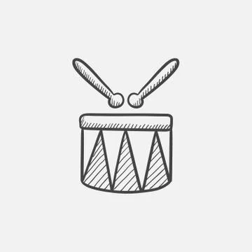 Circus drum sketch icon イラスト素材