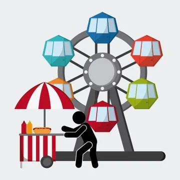 Circus elements design Stock Illustration