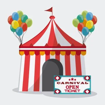 Circus elements design Illustrazione stock