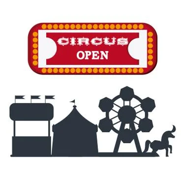 Circus elements design Illustrazione stock