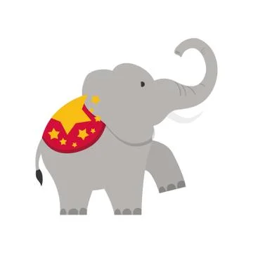 Circus elephant cartoon 스톡 일러스트