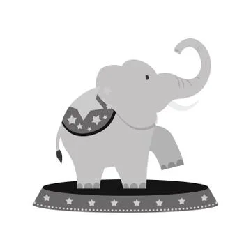 Circus elephant cartoon 스톡 일러스트