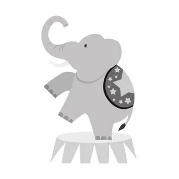 Circus elephant cartoon 스톡 일러스트
