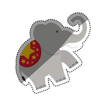 Circus elephant cartoon Stockillustratie