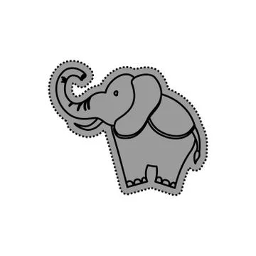 Circus elephant cartoon イラスト素材