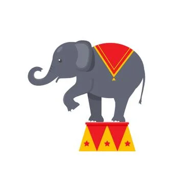 Circus elephant icon Illustrazione stock