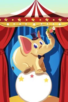 Circus elephant Stock Illustration