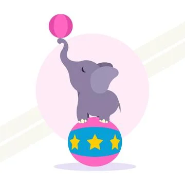 Circus-elephant Stock Illustration