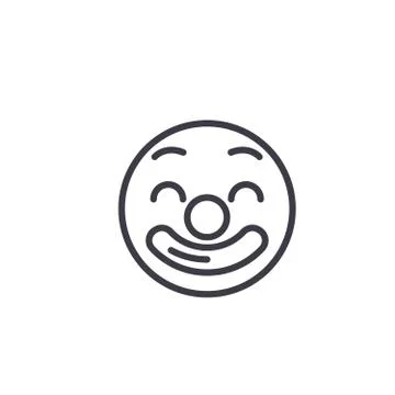 Circus Emoji concept line editable vector, concept icon. Circus Emoji concept Stock-Illustration