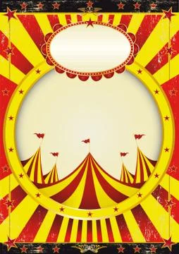 Circus entertainment poster Stock Illustration