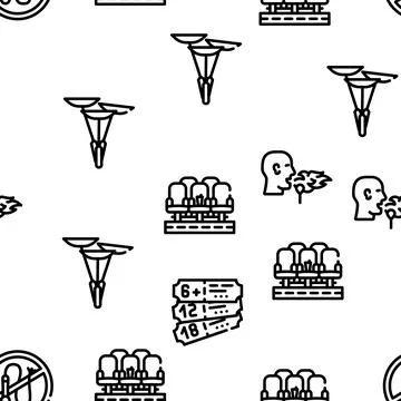 Circus Entertainment Vector Seamless Pattern Stock Illustration